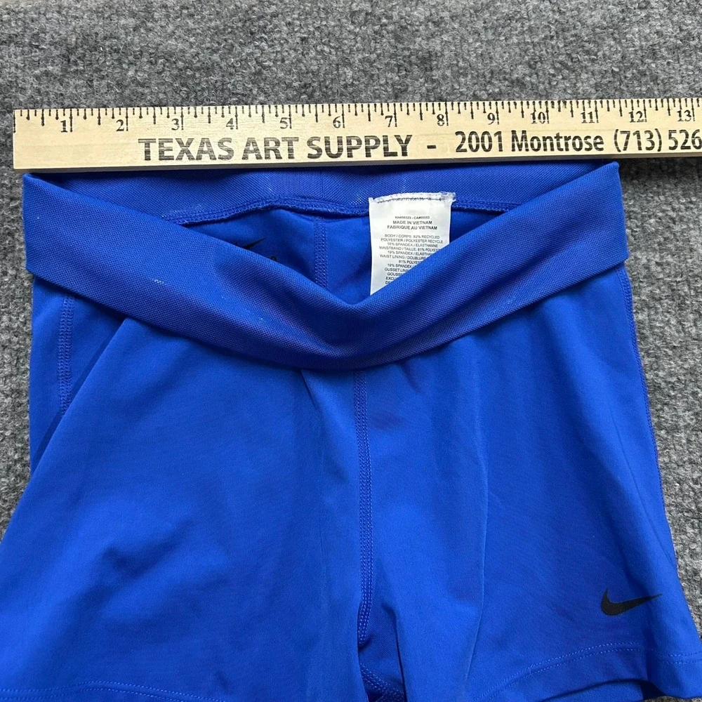 Nike Athletic Shorts Womens Size S Blue Dri-Fit Pro Compression Yoga Gym Workout